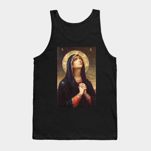 Our Lady of Sorrows Virgin Mary Mater Dolorosa Tank Top by Beltschazar